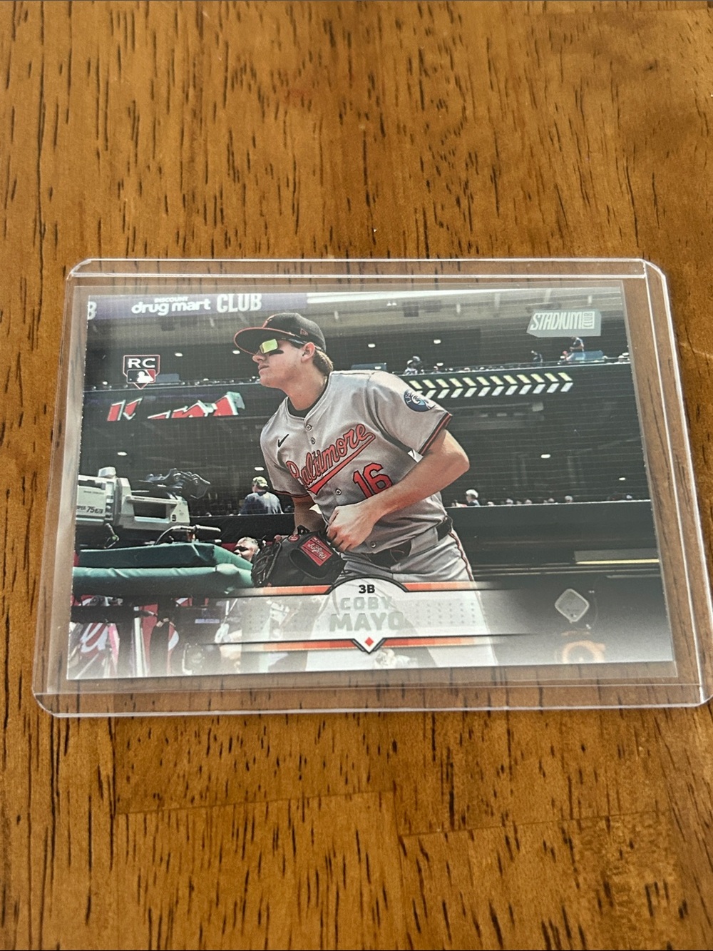 Baltimore Orioles Coby Mayo Rookoe Baseball Card - Topps Stadium Club